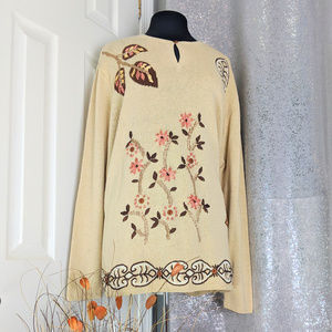 🆕 Maurada Cream Pullover Top Sz XXL